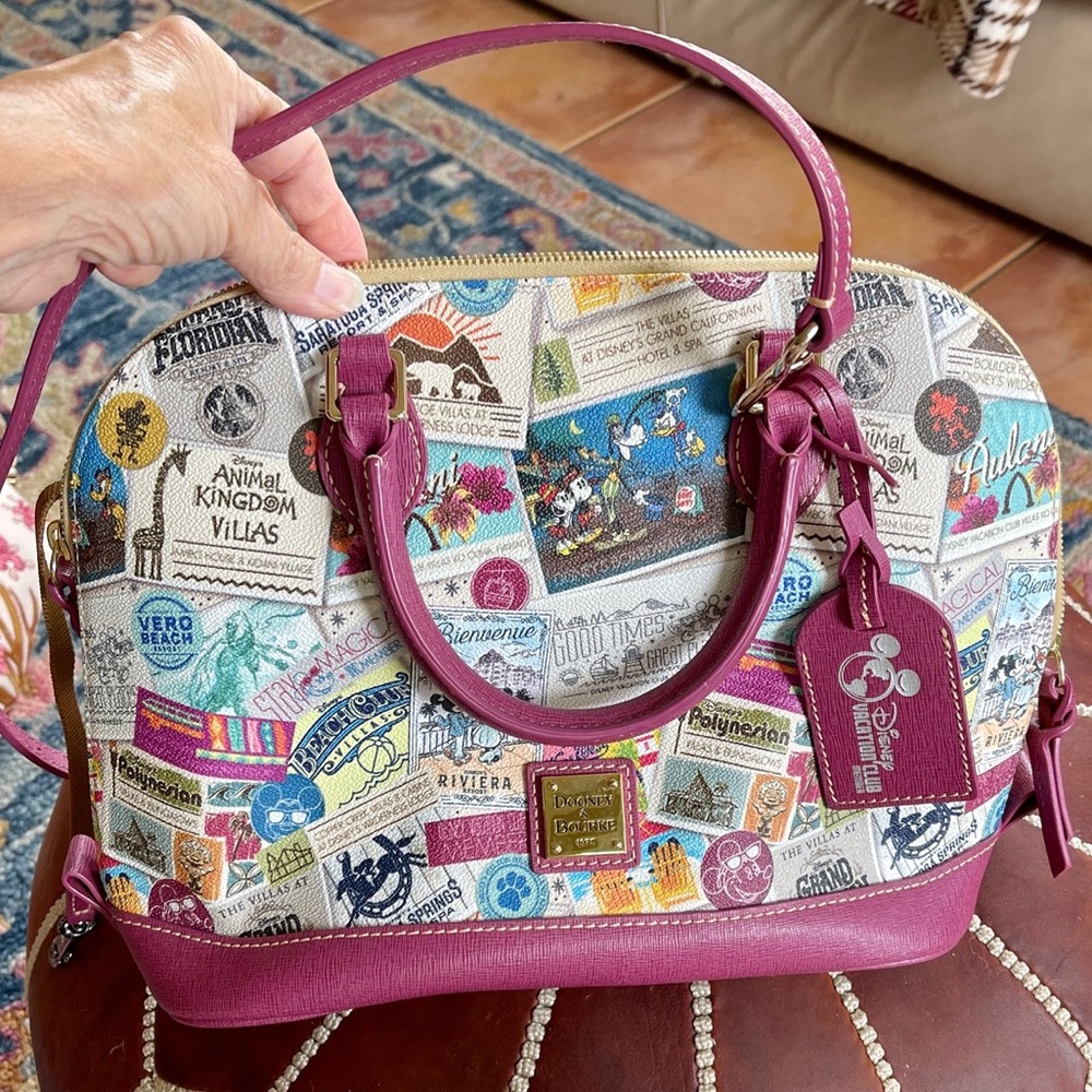 Dooney and Bourke Disney Vacation Club Patches Satchel.